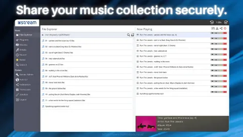 mStream Screenshot - Share your music collection securely.