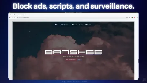 Mullvad Browser Screenshot - Block ads, scripts, and surveillance.