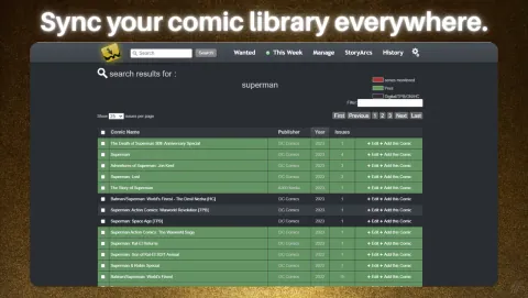 Mylar3 Screenshot - Sync your comic library everywhere.