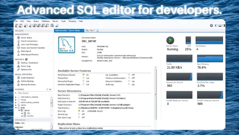 MySQL Workbench Screenshot - Advanced SQL editor for developers.