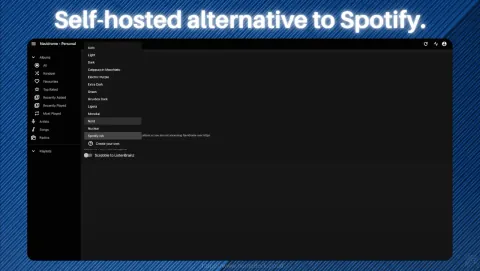 Navidrome Screenshot - Self-hosted alternative to Spotify.