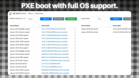 netboot.xyz Screenshot - PXE boot with full OS support.