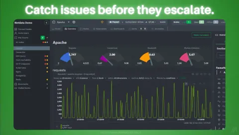 Netdata Screenshot - Catch issues before they escalate.