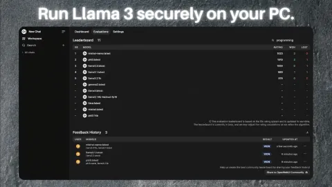 Ollama GPT Screenshot - Run Llama3 securely on your PC.