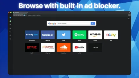 Opera Screenshot - Browse with a built-in ad blocker.