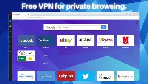 Opera Screenshot - Free VPN for private browsing.