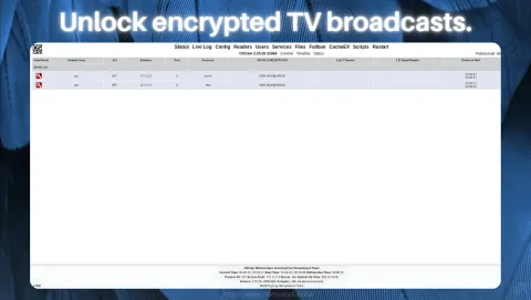 OSCam Screenshot - Unlock encrypted TV broadcasts.