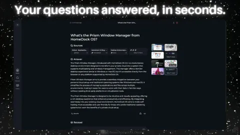 Perplexica Screenshot - Your questions answered, in seconds.