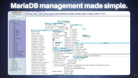 phpMyAdmin Screenshot - MariaDB management made simple.