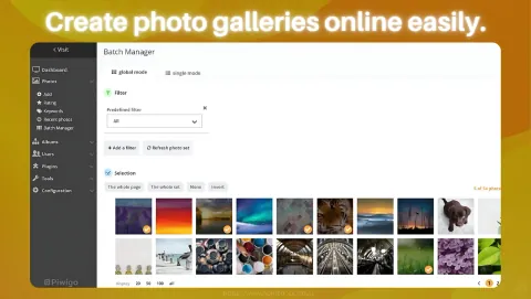 Piwigo Screenshot - Create photo galleries online easily.