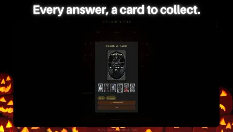 Planchette Screenshot - Every answer, a card to collect.