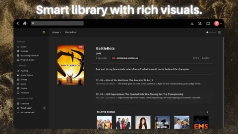Plex Screenshot - Smart library with rich visuals.