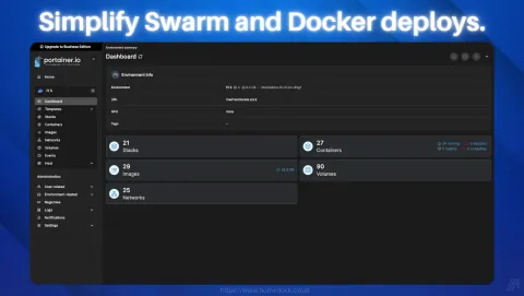 Portainer Screenshot - Simplify Swarm and Docker deploys.