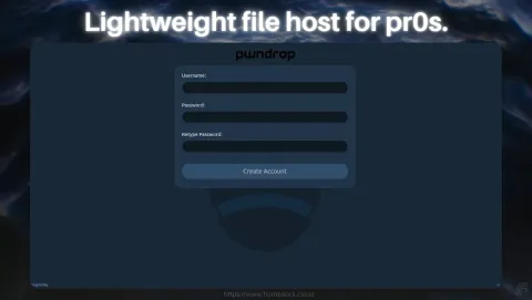 Pwndrop Screenshot - Lightweight file host for pr0s.
