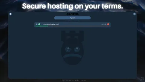 Pwndrop Screenshot - Secure hosting on your terms.