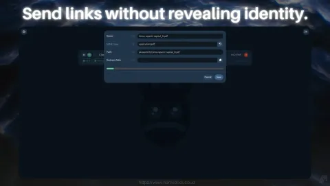 Pwndrop Screenshot - Send links without revealing identity.