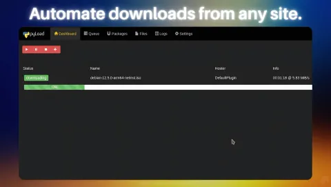 pyLoad NG Screenshot - Automate downloads from any site.