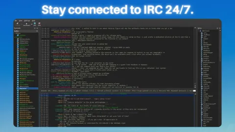 Quassel Core Screenshot - Stay connected to IRC 24/7.