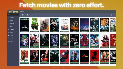 Radarr Screenshot - Fetch movies with zero effort.