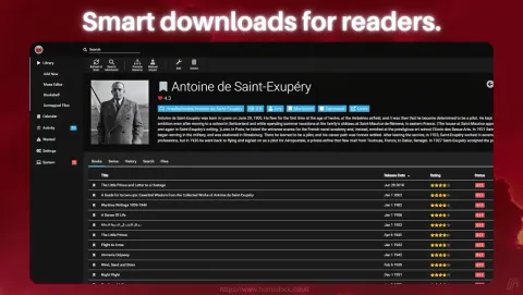 Readarr Screenshot - Smart downloads for readers.