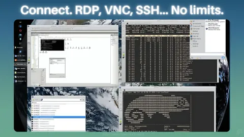 Remmina Screenshot - Connect. RDP, VNC, SSH... No limits.