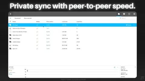 Resilio Sync Screenshot - Private sync with peer-to-peer speed.