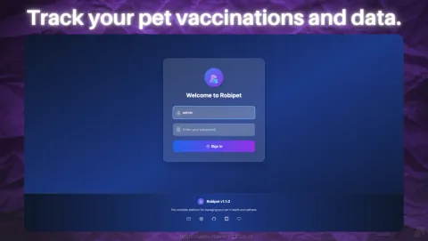 RobiPet Screenshot - Track your pet vaccinations and data.