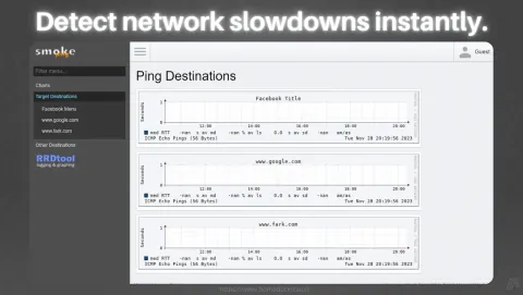 SmokePing Screenshot - Detect network slowdowns instantly.