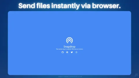 Snapdrop Screenshot - Send files instantly via browser.