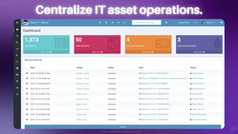 Snipe-IT Screenshot - Centralize IT asset operations.