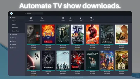 Sonarr Screenshot - Auomate TV show downloads.