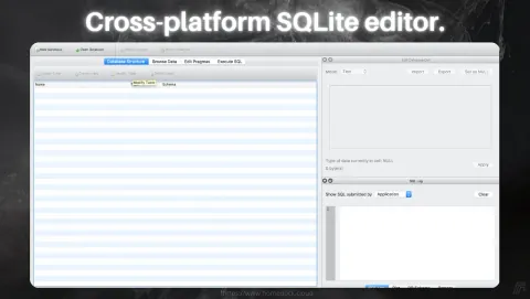 DB Browser for SQLite Screenshot - Cross-platform SQLite editor.