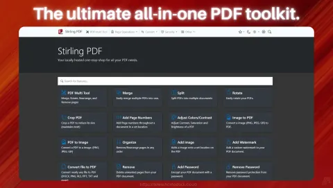 Stirling PDF Screenshot - The ultimate all-in-one PDF toolkit.
