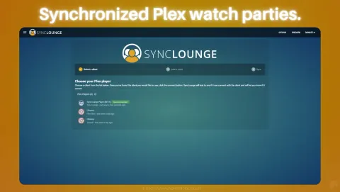SyncLounge Screenshot - Synchronized Plex watch parties.