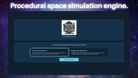 The Atlas Screenshot - Procedural space simulation engine.