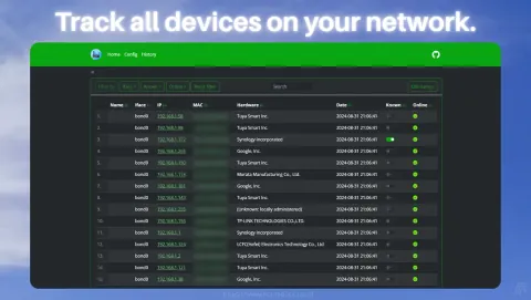 WatchYourLAN Screenshot - Track all devices on your network.