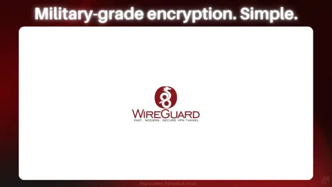 WireGuard Screenshot - Military-grade encryption. Simple.