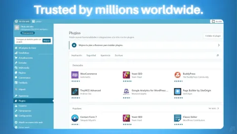 WordPress Screenshot - Trusted by millions worldwide.