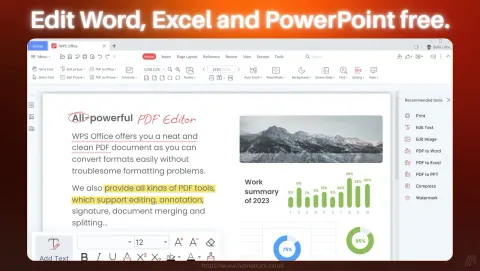 WPS Office Screenshot - Edit Word, Excel and PowerPoint free.