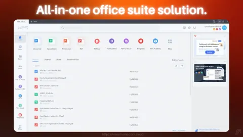 WPS Office Screenshot - All-in-one office suite solution.