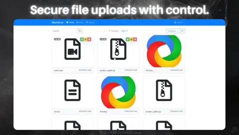 XBackBone Screenshot - Secure file uploads with control.