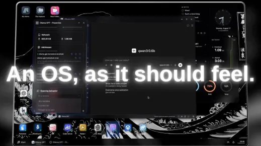 A Docker application running inside a HomeDock OS window