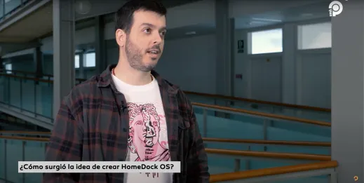 Claudio González interviewed at the UMH Scientific Park about HomeDock OS